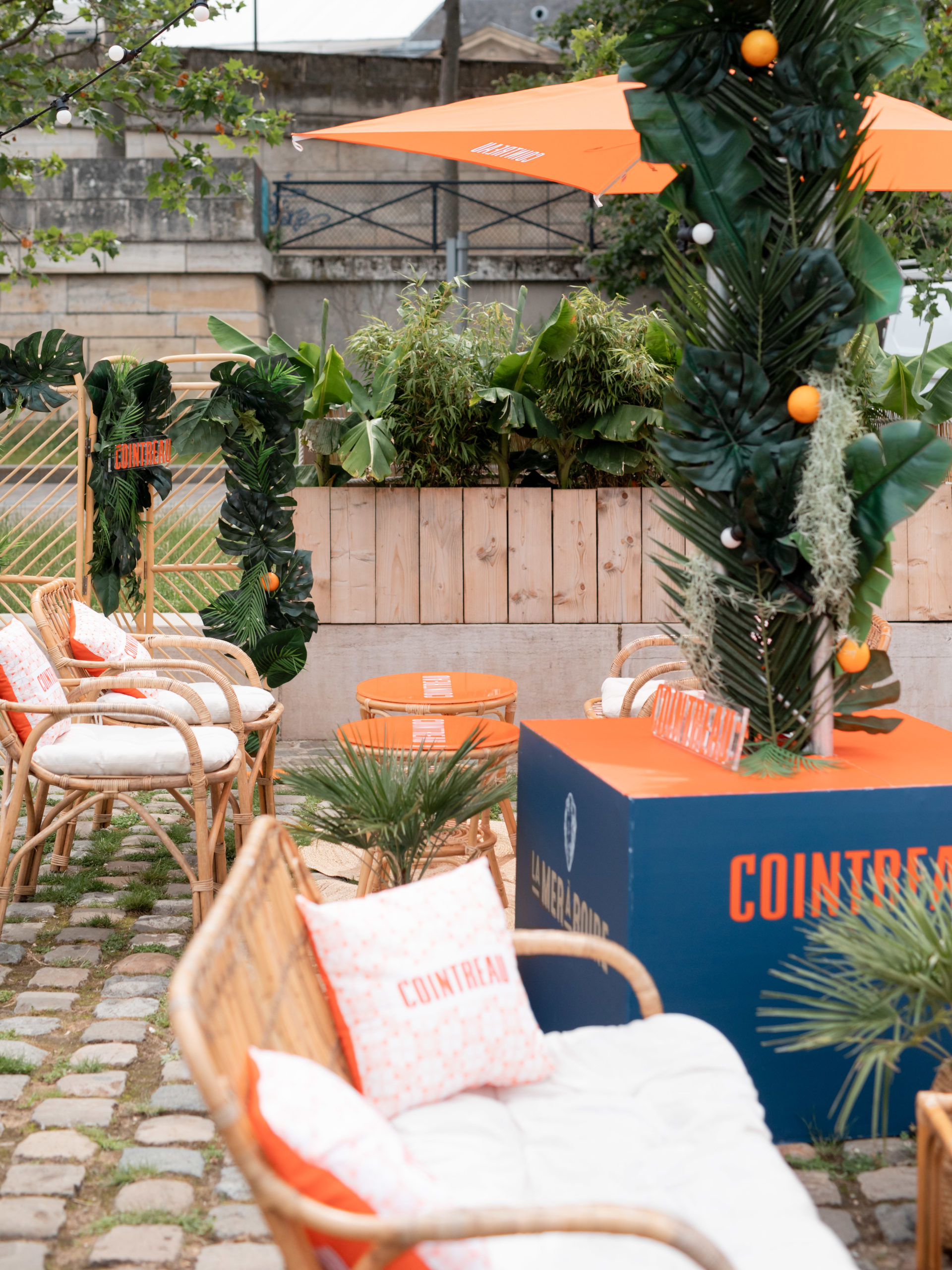 Décoration d'une terrasse pour Cointreau à Paris